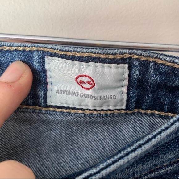 [Adriano Goldschmied] Medium Wash Low Rise The Silt Cigarette Leg Denim Jeans - Picture 4 of 10